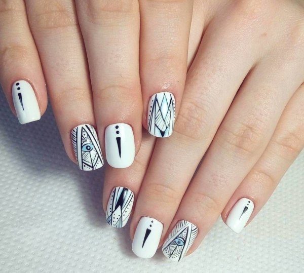 Веточки на ногтях