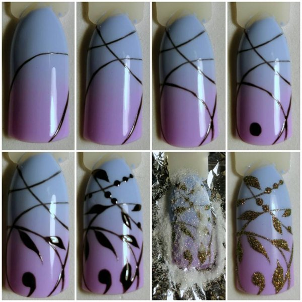 Схемы рисования на ногтях