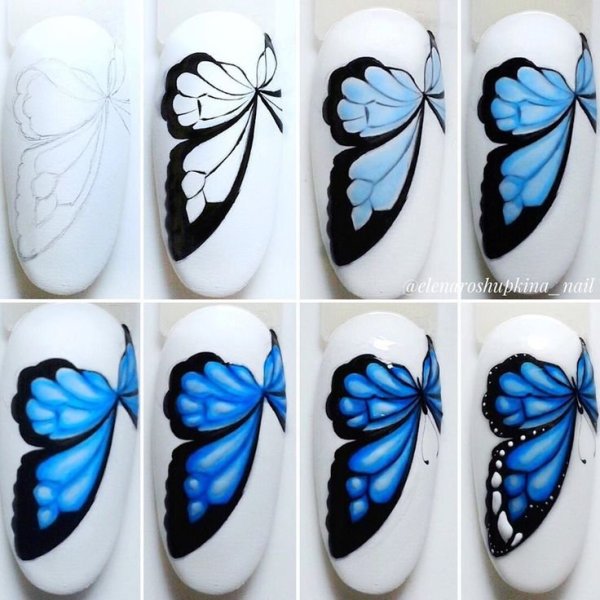 Простые рисунки дотсом на ногтях