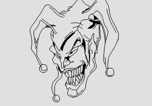 Маска шута трафарет