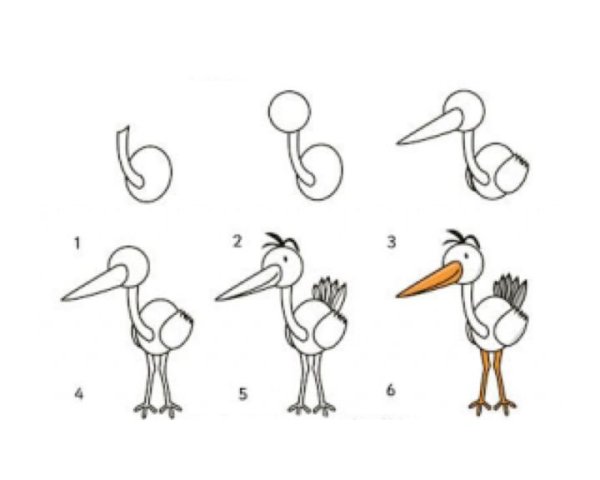 Цапля картинка для детей