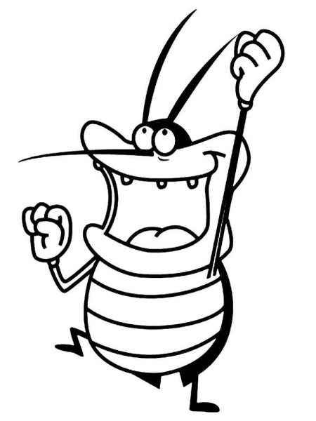 Огги и тараканы карандашом