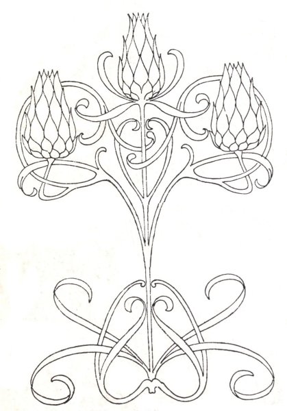 Чертополох ар нуво