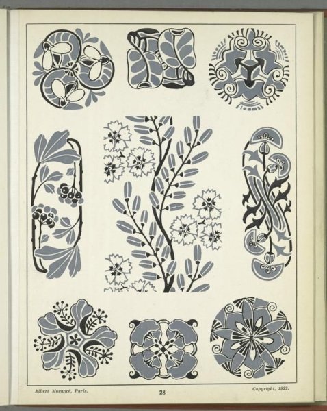 Книга Анри Жилле с орнаментами в стиле Модерн