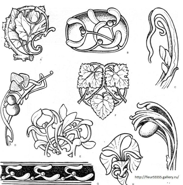 Орнамент арт нуво Модерн
