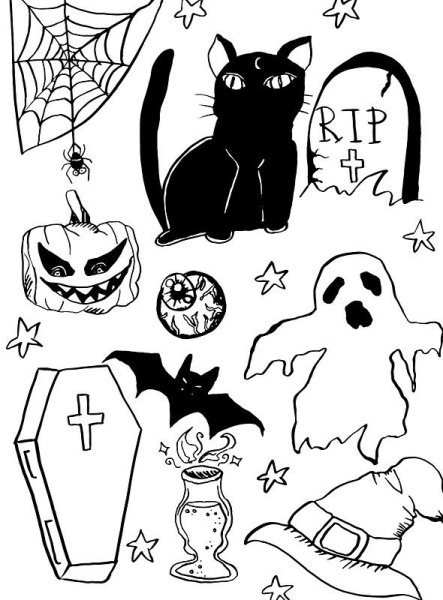 Рисунок на Хэллоуин легкий