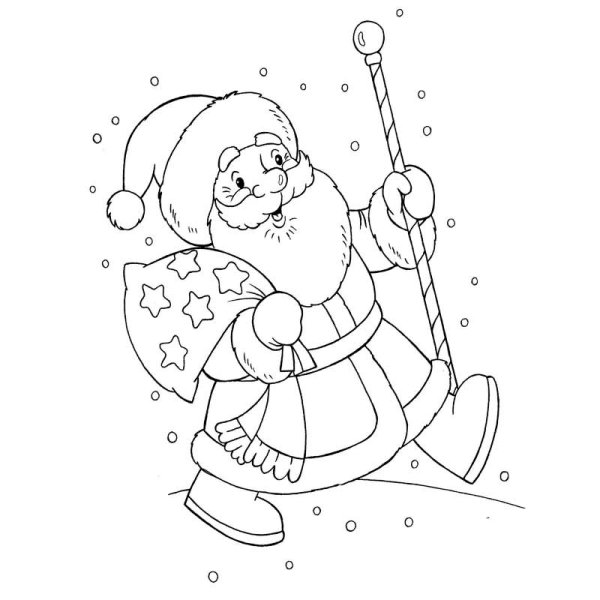 Зимние раскраски для детей