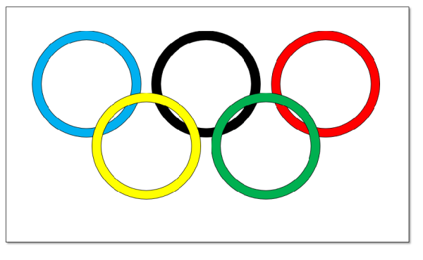 Олимпийские кольца трафарет