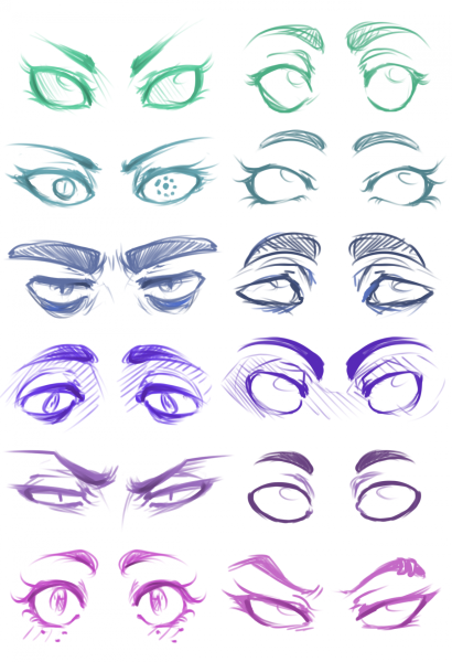 Аниме глаза референс