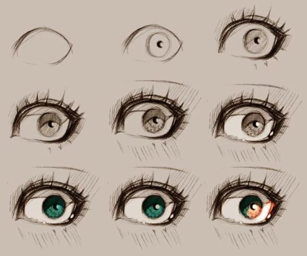 Глаз сбоку референс