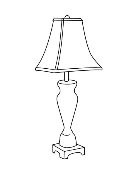 Раскраска лампа настольная