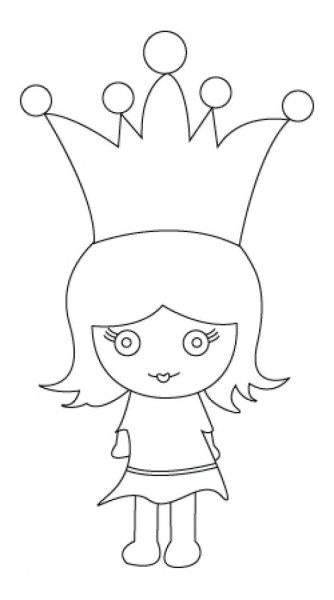 Принцесса рисунок карандашом для детей