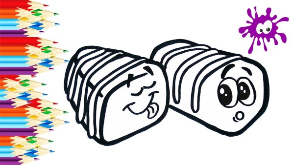 Конфетка раскраска для детей