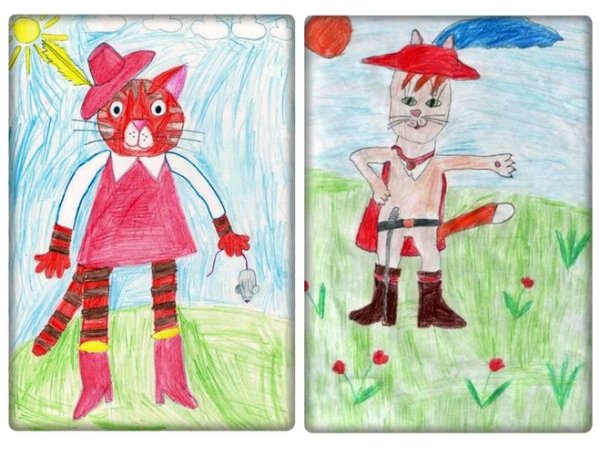 Рисование кота в сапогах