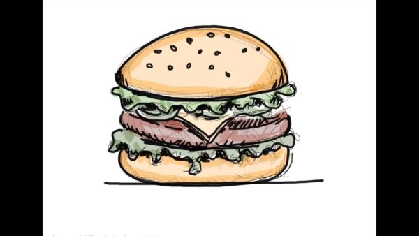 Бургер карандашом