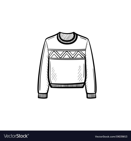 Эскиз свитера для рисования