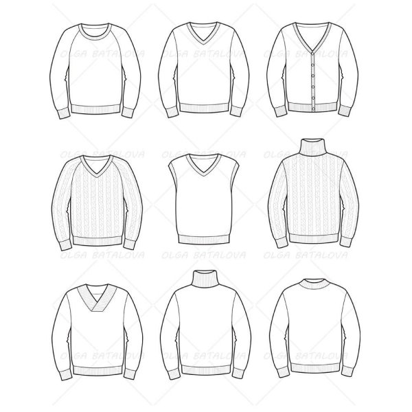 Эскиз мужского свитера