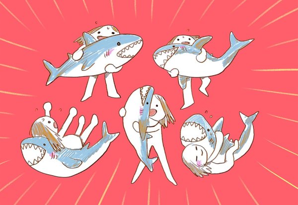 Акула из Икеи рисунок