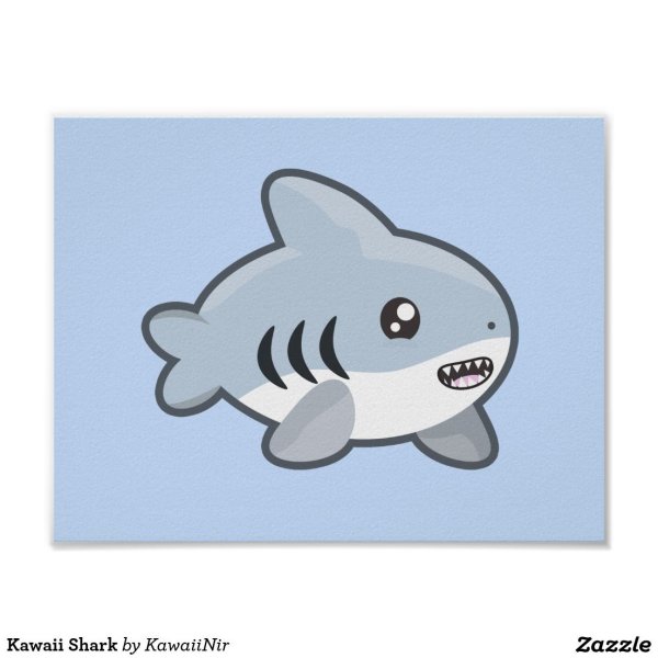 Акула нарисованная милая