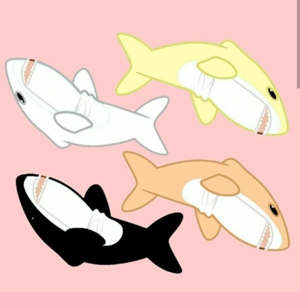 Милая акула для срисовки