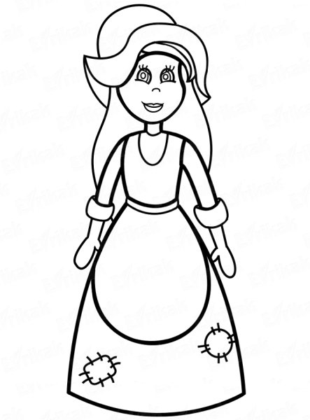 Золушка рисунок карандашом