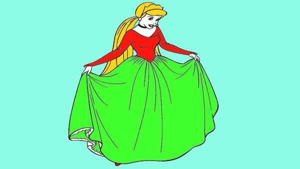 Золушка карандашом легко