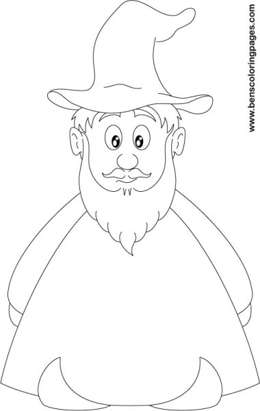 Раскраска волшебник Гудвин