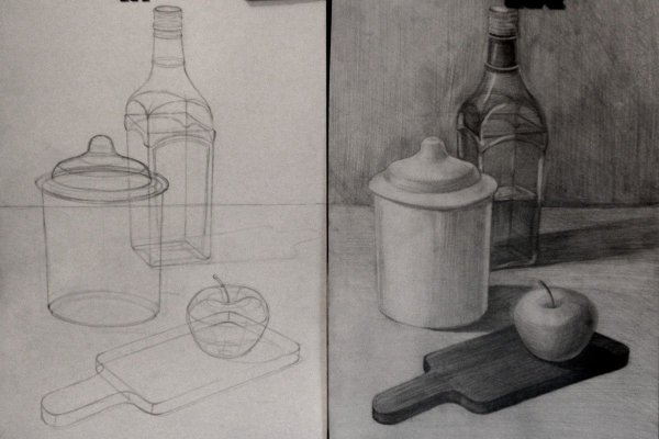 Академический линейно конструктивный натюрморт