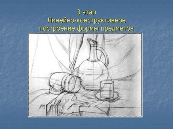 Этапы построения натюрморта