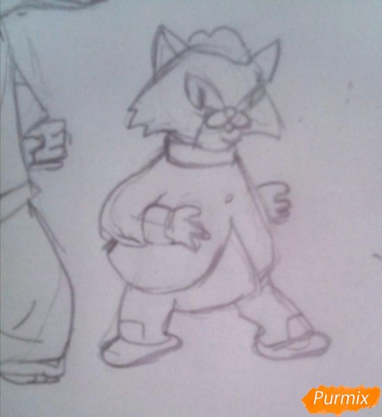 Рисуем Алису и кота Базилио