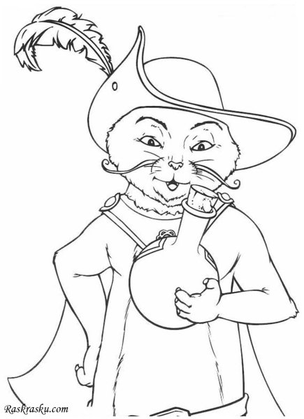 Кот Базилио раскраска