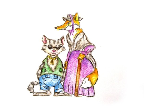 Буратино с котом Базилио и Алисой