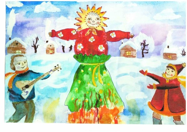 Праздник Масленица рисунок