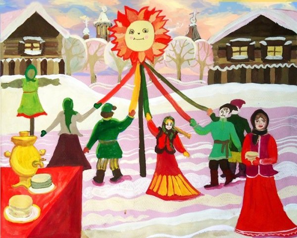 Рисование Масленица