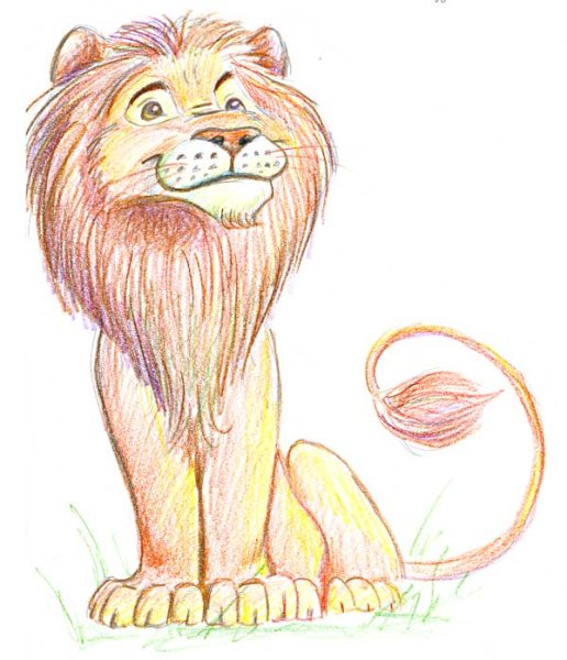 Лев для срисовки