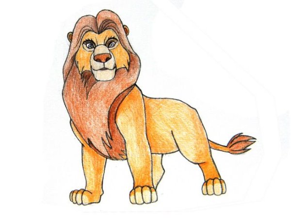 Лев трафарет для детей