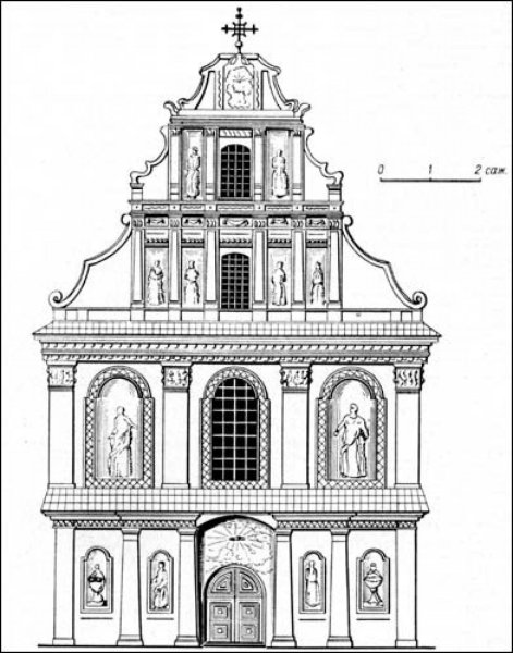 Стиль Барокко в архитектуре карандашом