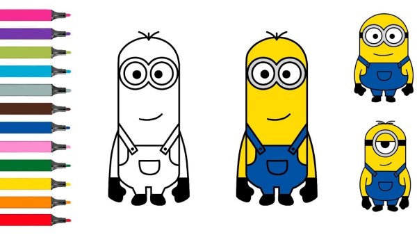 Поэтапное рисование миньона