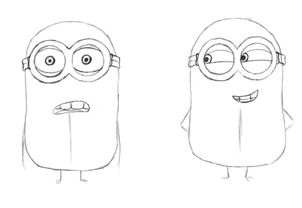 Рисунки карандашом Миньоны из Гадкий я