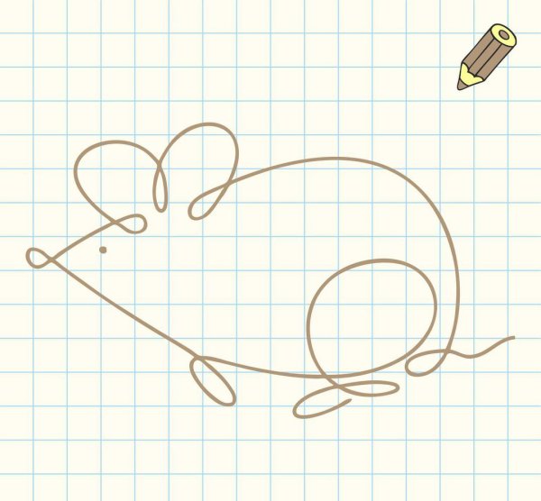 Рисунок одной линией не отрывая руки