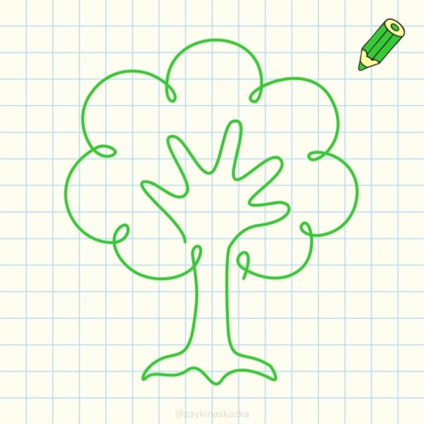 Рисование одной линией для детей