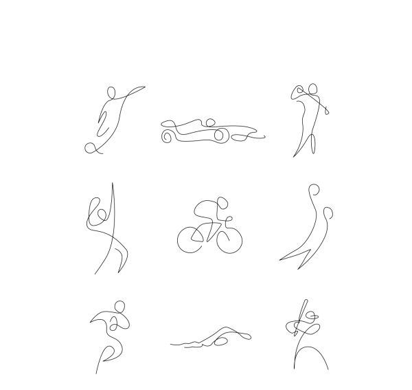 Рисунок одной линией простой