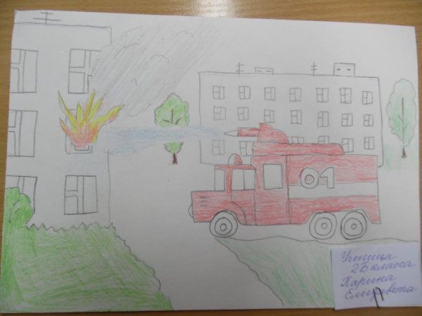 Рисунок на тему пожарная безопасность