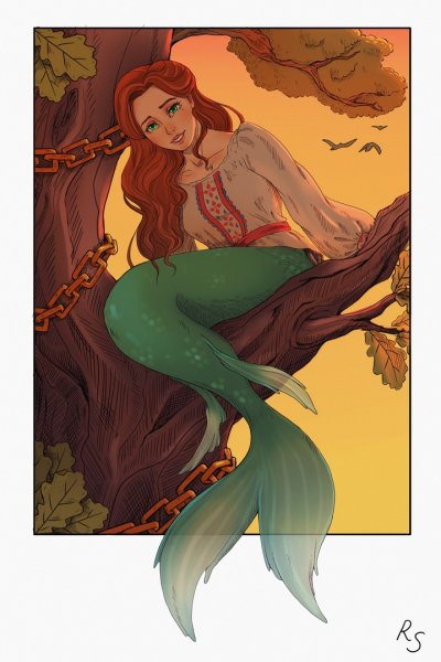 Русалка контур