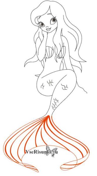 Русалка на ветвях сидит