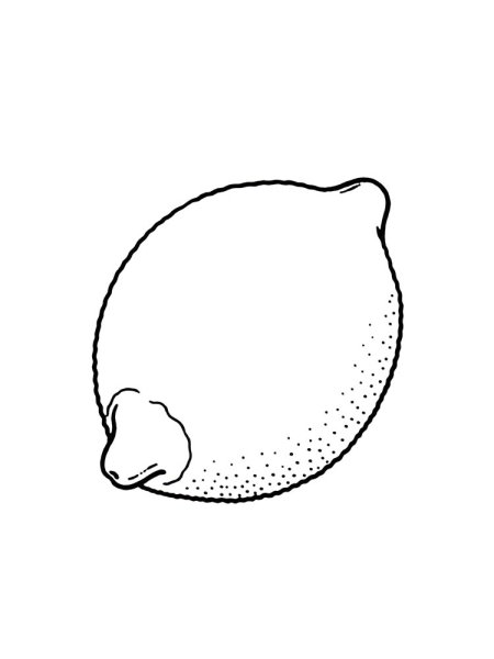 Раскраска лимон и апельсин