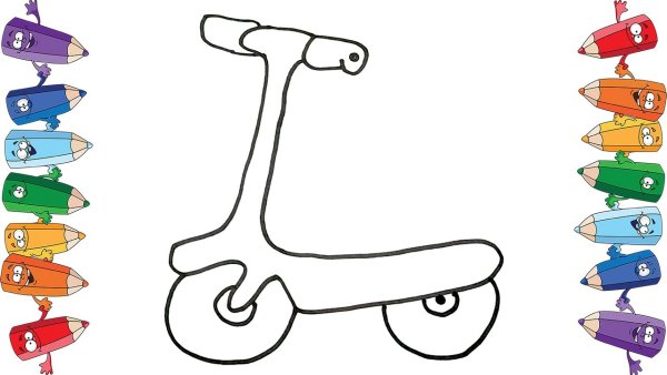 Легкие рисунки самоката