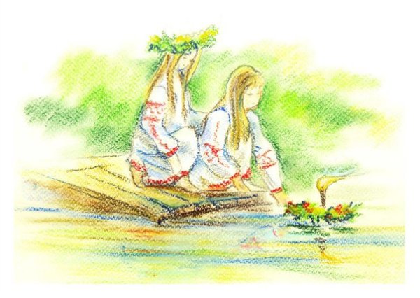 Иван Купала рисунок карандашом