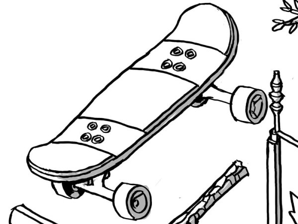 Самокат раскраска для детей