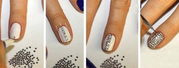 На что клеить стразы на ногти